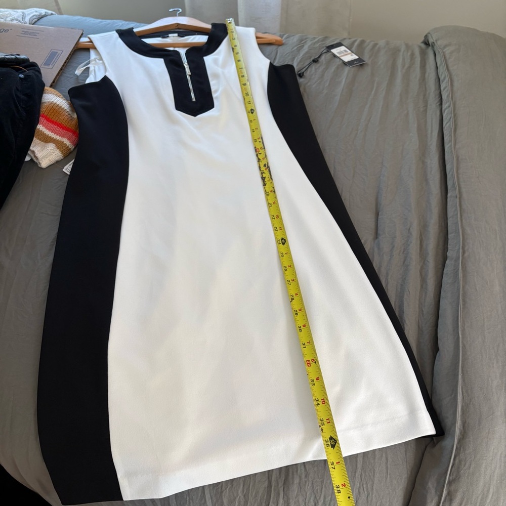 Tommy Hilfiger Black White Color Block Sleeveless Dress. Size 12. - Picture 11 of 11